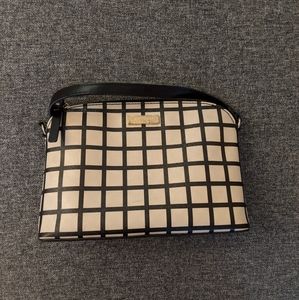 Windowpane Pattern Crossbody Bag